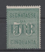 1884 Cifre In Bianco 50 L. MLH Firmato Giusti - Neufs