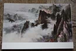 KOREA NORTH Postcard "Mountain Landscape" By Jung Jong Yu  1950s - Corée Du Nord