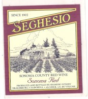 VIN  De Californie - Sonoma County Red Wine SEGHESIO  - - Vino Tinto