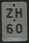 Velonummer Zürich ZH 60 - Placas De Matriculación