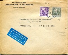Enveloppe Lindmark & Nilsson à Destination De Paris - Oblitération Orebro Du 29-3-1940 - Otros & Sin Clasificación