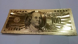 USA 100 Dollar 1999 UNC - Gold Plated - Very Nice But Not Real Money! - Federal Reserve (1928-...)
