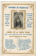 IMAGE PIEUSE HOLY CARD SANTINI Avec Véritable Photo - Saudinos Ritouret  " Souvenir De Pèlerinage Notre Dame De Liesse " - Imágenes Religiosas