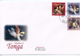Tonga 2013, Christmas, 3val In FDC - Tonga (1970-...)