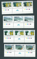 Tonga Niuafo'ou 1985 Rocket Mail Set Of 4 As Gutter Pairs With Label Overprint MNH , One Faulty - Tonga (1970-...)