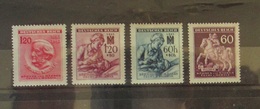 Germania Occupazione  1942 - 43 Bohmen Und Mahren 4 Stamps Wagner Nurse Knight MNH - Neufs