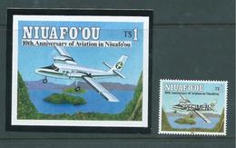 Tonga Niuafo´ou 1993 First Flight Anniversary $1 Plane Preliminary Colour Proof - Tonga (1970-...)