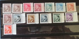 Germania Occupazione 1942 Bohmen Und Mahren 14 Stamps Hitler MNH - Neufs