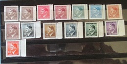 Germania Occupazione 1942 Bohmen Und Mahren 14 Stamps Hitler MNH - Ongebruikt