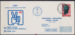 Yugoslavia 1972 Yugoslav Airlines (JAT) - 25th Anniversary, Mechanical Postmark, Commemorative Airmail Cover - Luftpost