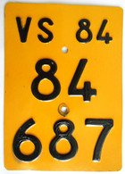 Velonummer Mofanummer Wallis Valais VS 1984 - Kennzeichen & Nummernschilder