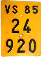 Velonummer Mofanummer Wallis Valais VS 1985 - Kennzeichen & Nummernschilder