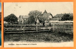 Y095, Echallens, Place Du Château Et La Chapelle, 3362, édit. P. Jaunin, Animée,  Circulée 1910 - Échallens