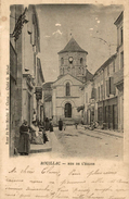 ROUILLAC RUE DE L'EGLISE CPA ANIMEE - Rouillac