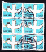 Denmark 1984 Mi. 816 Brieftaube Kinderzeichnung 6-Block !! - Blocks & Kleinbögen