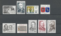 Islande: 489 + 491 + 496/ 502 ** - Unused Stamps