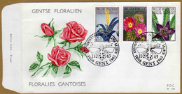 Enveloppe FDC 152 1315 à 1317 Fleurs Gentse Floralien Floralies Gantoises Gent - 1961-1970