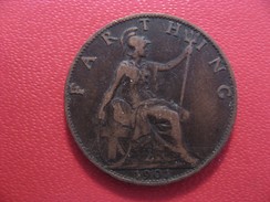 Grande-Bretagne - UK - Farthing 1901 Victoria 3720 - B. 1 Farthing