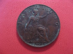 Grande-Bretagne - UK - Farthing 1901 Victoria 3799 - B. 1 Farthing