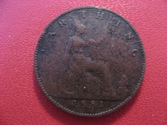 Grande-Bretagne - UK - Farthing 1881 Victoria 3869 - B. 1 Farthing