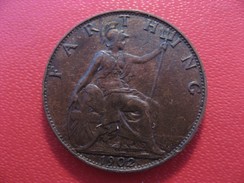 Grande-Bretagne - UK - Farthing 1902 Edward VII 3971 - B. 1 Farthing