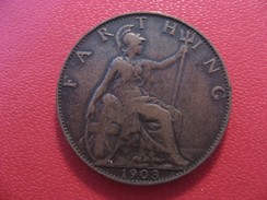 Grande-Bretagne - UK - Farthing 1903 Edward VII 3979 - B. 1 Farthing