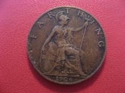 Grande-Bretagne - UK - Farthing 1906 Edward VII 3942 - B. 1 Farthing