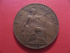 Grande-Bretagne - UK - Farthing 1906 Edward VII 3901 - B. 1 Farthing