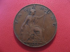 Grande-Bretagne - UK - Farthing 1909 Edward VII 3897 - B. 1 Farthing