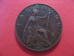 Grande-Bretagne - UK - Farthing 1902 Edward VII 3807 - B. 1 Farthing