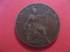 Grande-Bretagne - UK - Farthing 1909 Edward VII 3819 - B. 1 Farthing