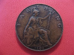 Grande-Bretagne - UK - Farthing 1908 Edward VII 3740 - B. 1 Farthing