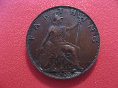 Grande-Bretagne - UK - Farthing 1902 Edward VII 3679 - B. 1 Farthing