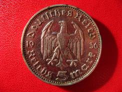 Allemagne - 5 Reichs Mark 1936 J 3834 - 5 Reichsmark