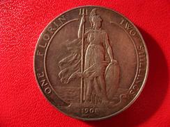 Royaume-Uni - UK - One Florin - Two Shillings 1908 3810 - J. 1 Florin / 2 Schillings