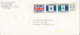 Canada Cover Sent To USA 12-12-1983 With More FLAG Stamps - Briefe U. Dokumente