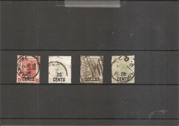 Hong-Kong ( Lot De 4 Timbres à L'effigie De La Reine Victoria Avec Surcharges à Voir) - Usati