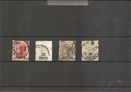 Hong-Kong ( Lot De 4 Timbres à L'effigie De La Reine Victoria Avec Surcharges à Voir) - Used Stamps