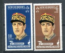 156 NEW HEBRIDES 1970 - Yvert 296/97 - Charles De Gaulle - Neuf ** (MNH) Sans Trace De Charniere - Nuevos