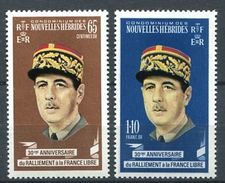 156 NOUVELLES HEBRIDES 1970 - Yvert 294/95 - Charles De Gaulle - Neuf ** (MNH) Sans Trace De Charniere - Unused Stamps