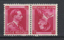 BELGIQUE    Léopold 3    Tête-bêche N° 428**   (1936) - 1934-1935 Leopold III.