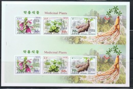 NORTH KOREA 2016 MEDICAL PLANTS STAMP SHEET IMPERFORATED - Plantas Medicinales