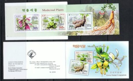 NORTH KOREA 2016 MEDICAL PLANTS STAMP BOOKLET IMPERFORATED - Plantas Medicinales