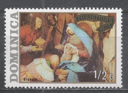 Dominica 1973. Scott #374 (M) Christmas, Nativity, By Brueghel - Dominique (...-1978)