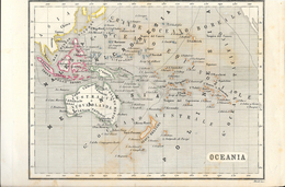 Carte Géographique Du XIXe Siècle - Oceania: Grande Oceano Boreale Et Australe - Carte Geographique
