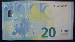 20 EURO S008B1 Draghi Italy Serie SF 214 Perfect UNC - 20 Euro