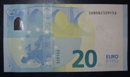 20 EURO S010H5 Draghi Italy Serie SB 808 Perfect UNC - 20 Euro