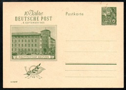5526 - Alte Postkarte - Ganzsache - 10 Jahre Deutsche Post Postamt Bautzen 1955 - N. Gel - Postcards - Mint