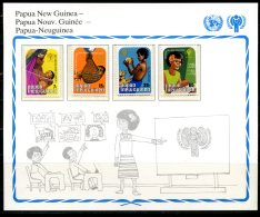 Papoua New Guinea  --  Unicef 1979 --  Y&T : 376/79  XX  --  International Year Of Child  --   Mini Sheet - UNICEF
