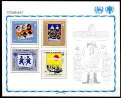 El Salvador   --  Unicef 1979 --  Y&T : 863/64 + 438/39 (Ae) XX  --  International Year Of Child  --   Mini Sheet - UNICEF